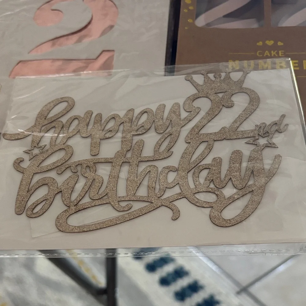 Rose Gold 22nd Birthday Party Number Decorations NIB